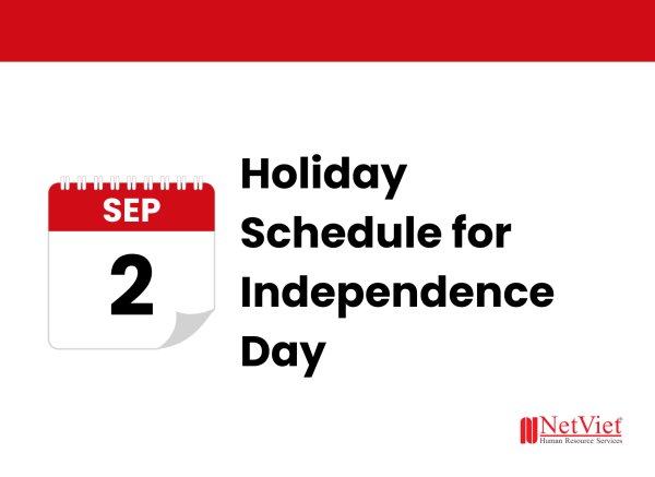 Holiday schedule for Independence Day - NetViet