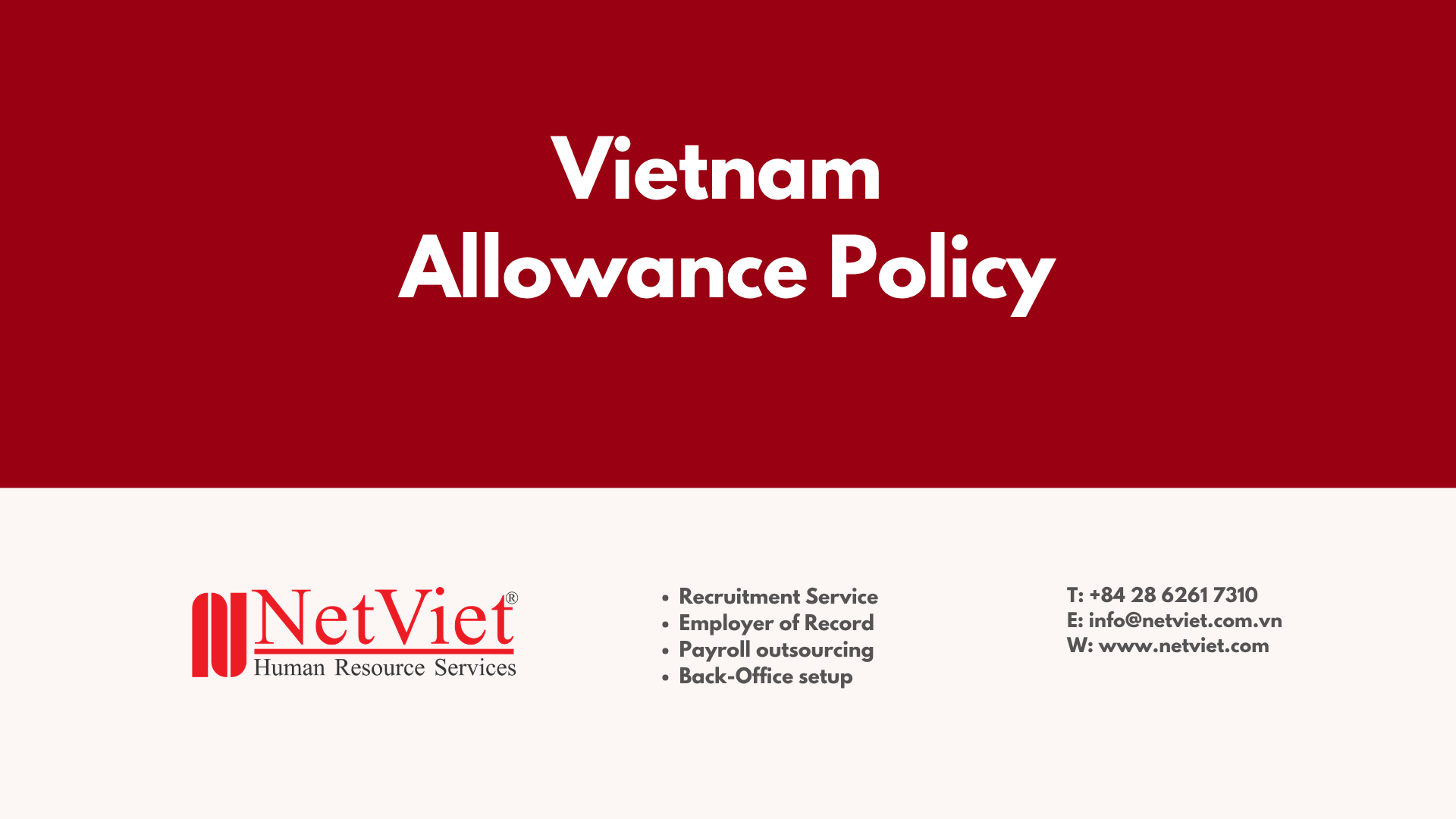 Vietnam Allowance Policy 2026
