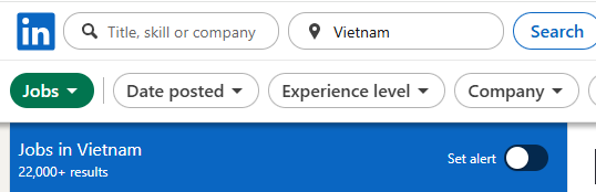 LinkedIn job alert