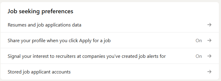 Linkedin Setting