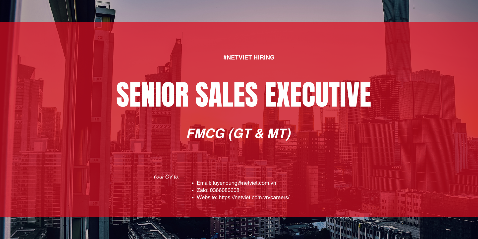 Senior Sales Executive – FMCG, GT & MT Tuyển dụng Sales Executive